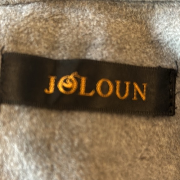 Joloun Gray Wool Blend Hooded Cape With Pockets One Size Fits Most - Picture 11 of 14